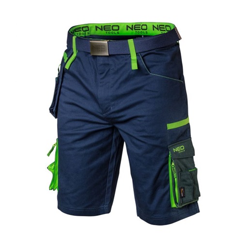 Neo 81-276-XL Rövid munkanadrág övvel, PREMIUM, 62% pamut, 35% polyester, 3% elastane, méret:XL