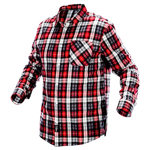 Neo 81-540-XXL flanel ing, piros-fekete-fehér