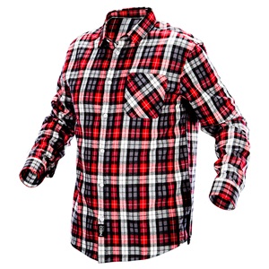 Neo 81-540-XXL flanel ing, piros-fekete-fehér