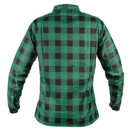 Neo 81-546-S Flanel ing, zöld-fekete, S