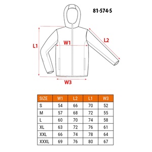 Neo 81-574-XL Munkakabát, téli kivitel, Fekete, XL