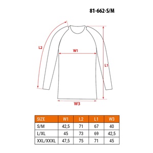 Neo 81-662-S/M Coolmax hosszú ujjú thermo aláöltözet