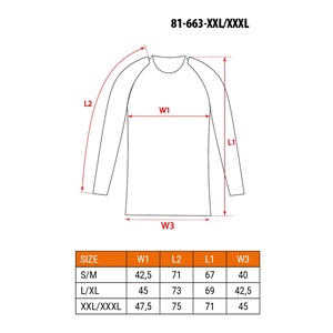 Neo 81-663-XXL/XXXL Carbon hosszú ujjú thermo aláöltözet