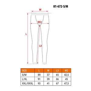Neo 81-672-S/M Coolmax melegítőnadrág thermo aláöltözet