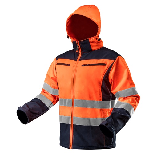 Neo 81-701-S láthatósági munkadzseki, softshell, kapucnival, narancssárga