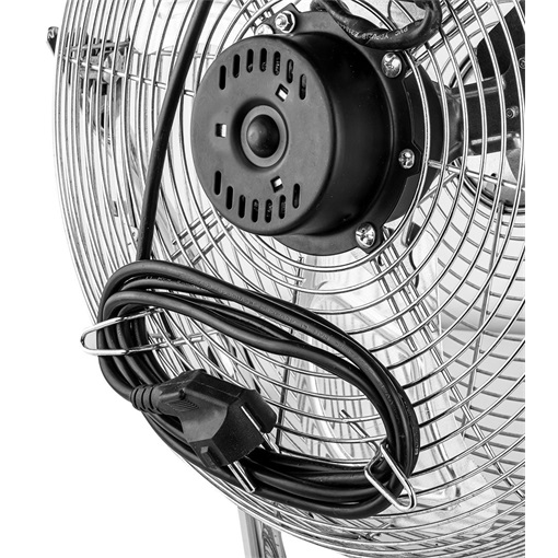 Neo 90-009 Padló ventilátor 50W, átmérő 30 cm, 3 sebességfokozat, fém keretes króm váz