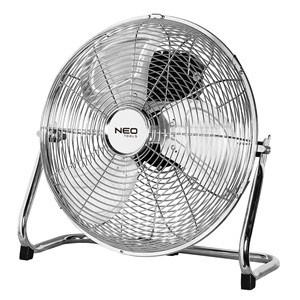 Neo 90-009 Padló ventilátor 50W, átmérő 30 cm, 3 sebességfokozat, fém keretes króm váz