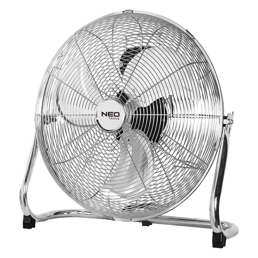 Neo 90-010 Padló ventilátor 100W, átmérő 45 cm, 3 sebességfokozat, fém keretes króm váz