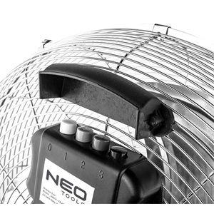 Neo 90-010 Padló ventilátor 100W, átmérő 45 cm, 3 sebességfokozat, fém keretes króm váz