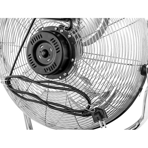 Neo 90-010 Padló ventilátor 100W, átmérő 45 cm, 3 sebességfokozat, fém keretes króm váz