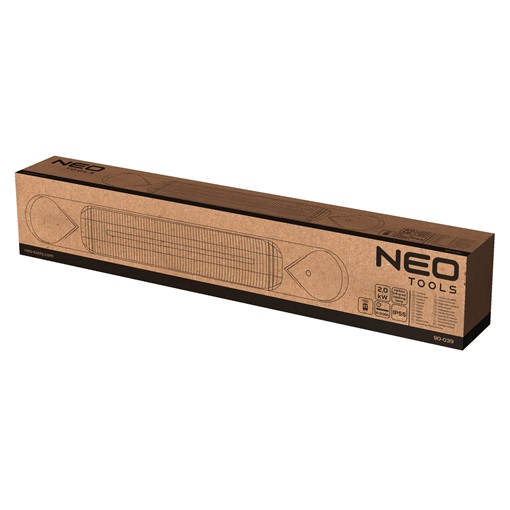 Neo 90-039 Ipari infravörös halogén hősugárzó 2000W, IP55, távirányítóval, kül és beltérre