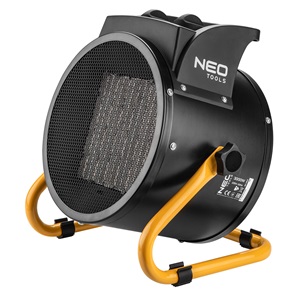 Neo 90-063 Ipari PTC Elektromos Kerámia Hősugárzó 3 kw,Két fokozat,állitható szög, levehető fogantyú,280 m3/h