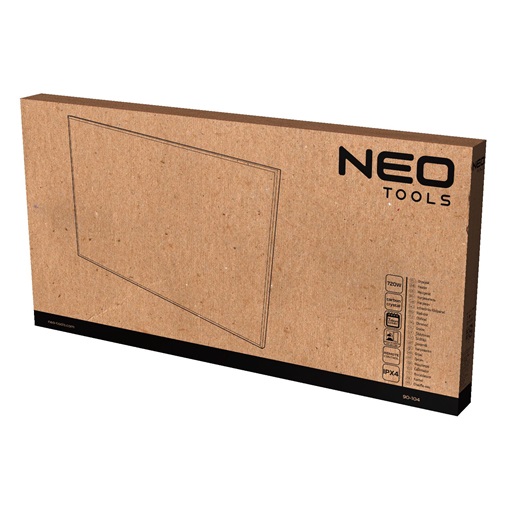 Neo 90-104 Infravörös hősugárzó fűtőpanel 720W, LED kijelző, távirányító