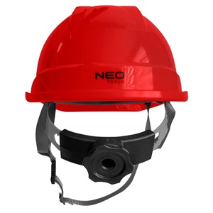 Neo 97-224 Védősisak állszíjjal, piros