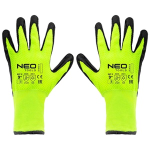 Neo 97-613-9 Munkakesztyű, hőszigetelt, latex bevonatú akril anyag, 4142X,  9-es