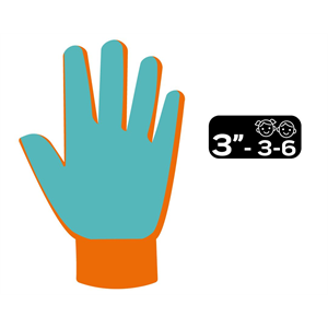 Neo 97-644-3 Gyermek munkakesztyű, latex bevonatú poliészter (crincle), 3-as