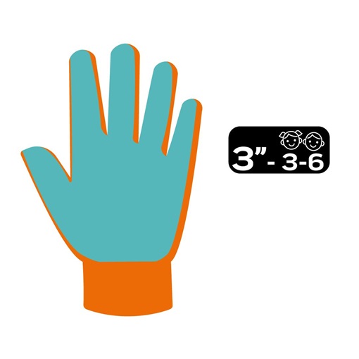 Neo 97-644-3 Gyermek munkakesztyű, latex bevonatú poliészter (crincle), 3-as