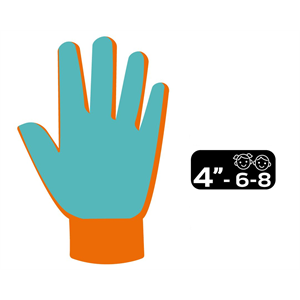 Neo 97-644-4 Gyermek munkakesztyű, latex bevonatú poliészter (crincle), 4-es