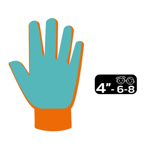 Neo 97-644-4 Gyermek munkakesztyű, latex bevonatú poliészter (crincle), 4-es