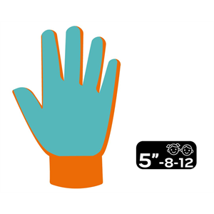 Neo 97-644-5 Gyermek munkakesztyű, latex bevonatú poliészter (crincle), 5-es