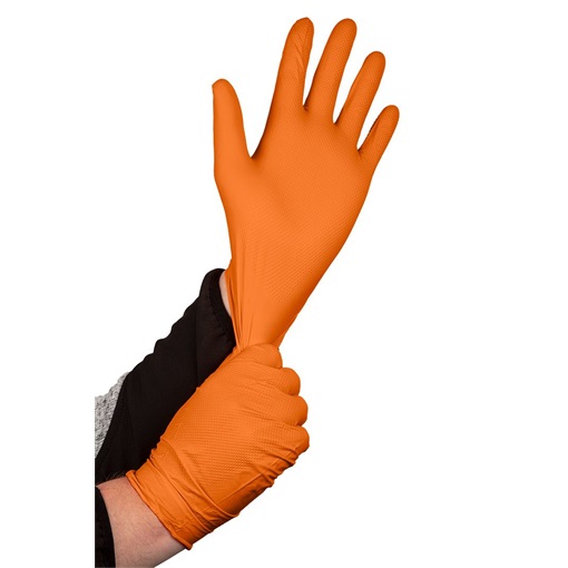 Neo 97-690-L Perforált nitril kesztyű, narancssárga, 50 db-os, L