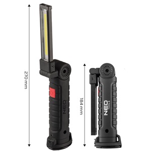 Neo 99-041 Műhely-vizsgálólámpa, tölthető, 200lum COB LED, 3W