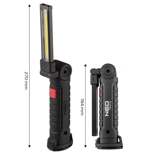Neo 99-041 Műhely-vizsgálólámpa, tölthető, 200lum COB LED, 3W