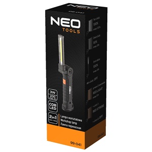 Neo 99-041 Műhely-vizsgálólámpa, tölthető, 200lum COB LED, 3W