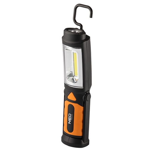 Neo 99-042 Műhelylámpa, elemes 3xAA, 300 lm COB led, 2az1-ben