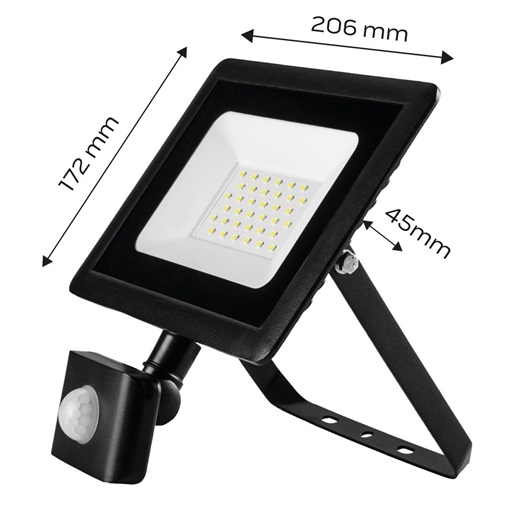 Neo 99-049 Reflektor, mozgásérzékelős, 230V/30W, 2400lm, SMD led