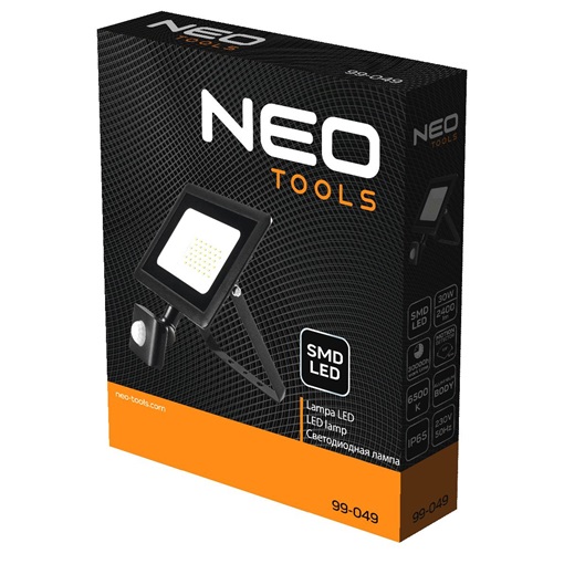 Neo 99-049 Reflektor, mozgásérzékelős, 230V/30W, 2400lm, SMD led
