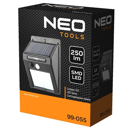 Neo 99-055 Reflektor, napelemes, fali, 20 SMD LED 250lum