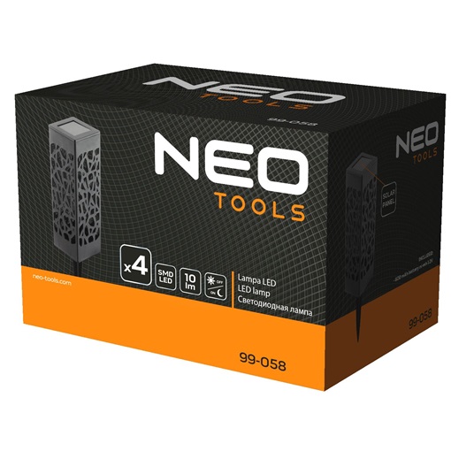 Neo 99-058 Kerti lámpa, napelemes, 4 db, 0,3W