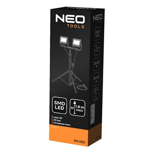 Neo 99-062 Reflektor, állványos 230V/2X50W, 9000lm, SMD led, max.1.8m