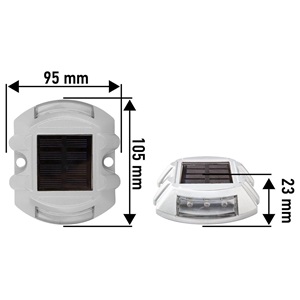 Neo 99-086 Napelemes taposólámpa, LED 20 lm, 105x95x25mm, 30 tonna, alumínium
