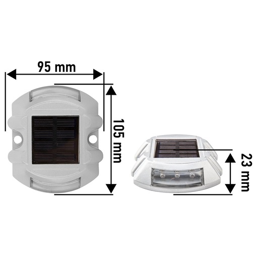 Neo 99-086 Napelemes taposólámpa, LED 20 lm, 105x95x25mm, 30 tonna, alumínium