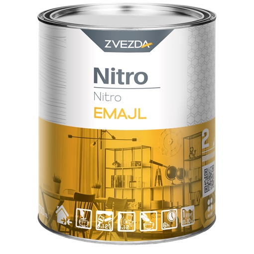 Nitro mf. zománc piros RAL3020 0,75 L KIFUTÓ