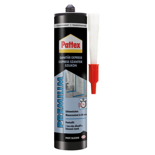 Pattex Pro Express szaniter szilikon transzparens 280 ml