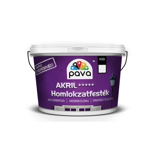 Páva akril homlokzatfesték fehér  8 L