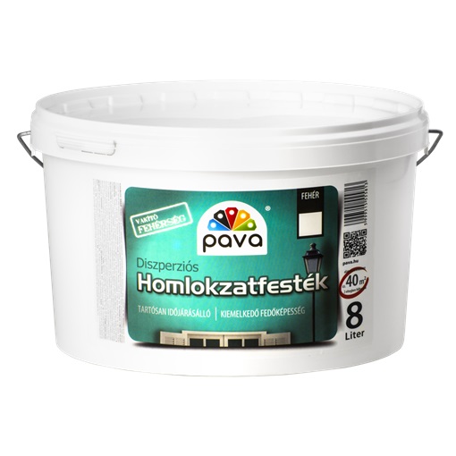 Páva homlokzatfesték fehér 8 L