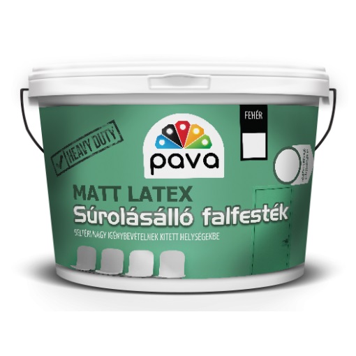 Páva mattlatex súrolásálló  beltéri falfesték 15 L