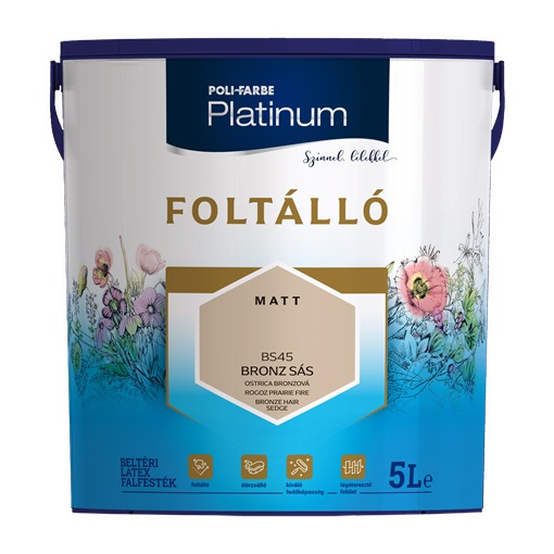 Platinum Foltálló falfesték Bronz sás BS45  5 L