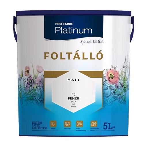 Platinum Foltálló falfesték Fehér F2  5 L