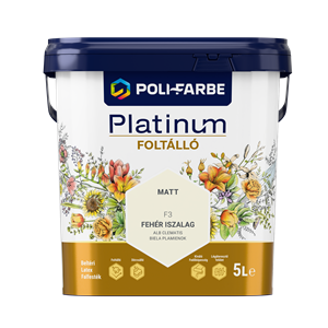 Platinum Foltálló falfesték Fehér iszalag F3  5 L