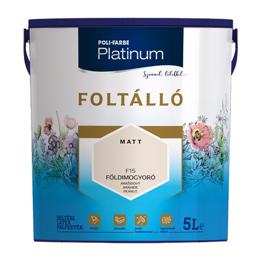 Platinum Foltálló falfesték Földimogyoró F15  5 L