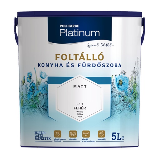 Platinum Foltálló falfesték Konyha és fürdőszoba F10  5 L