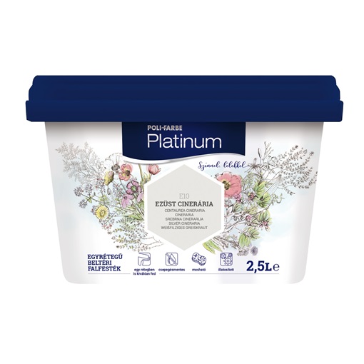 Platinum falfesték Ezüst cinerária E10 2,5 L