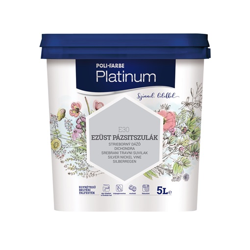 Platinum falfesték Ezüst pázsitszulák E30 5 L
