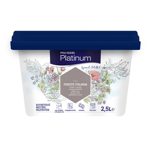 Platinum falfesték Fekete tulipán F60 2,5 L