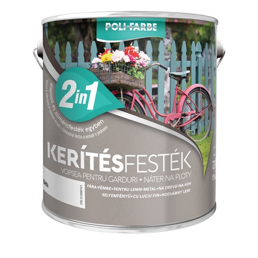 Poli-Farbe kerítésfesték vörös 2,5 L